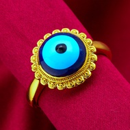 Blue Eye Tibetan Dzi Beads Oil Drip Craft Ring Wholesale Jewelry Wholesale Bead Ring