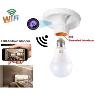 FIT-DIY Spy IP Camera Fitting Lampu Bulb Holder WiFi 1080P Kamera CCTV Pengintai Rahasia Tersembunyi