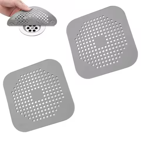Durable Silicone Kitchen Sink Strainer Hair Drain Catcher Shower Drain Strainer Adsorption Sink Stra
