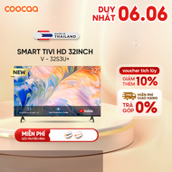 Tivi 32 inch Giá Rẻ SMART TV HD Coocaa 32 inch 32S3U+ HD - tivi giá rẻ - CC Cast Dolby audio Youtube
