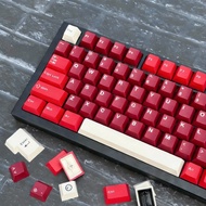 GMK Jamon Red Keycaps ABS Double Shot Cherry Profile 163 Keys Mechanical Keyboard Keycap