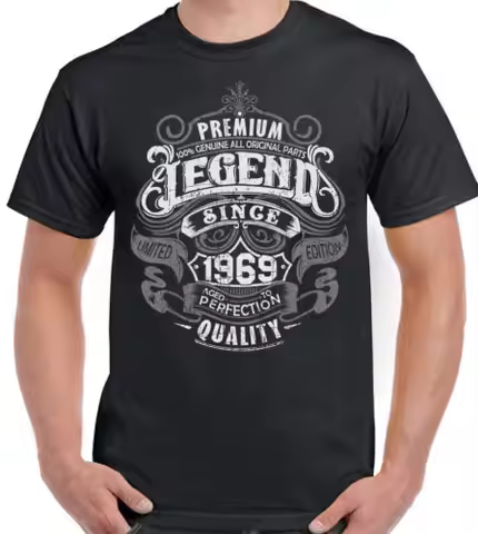 55th Birthday T-Shirt Since 1969 Mens Funny 55 Year Old Top Premium Legend