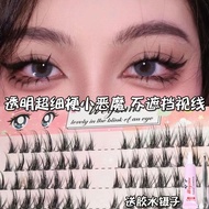 Transparent Transparent Stem False Eyelashes Segmented Little Devil Natural Curling Comic Eyes Thick