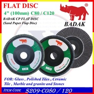 C80 / C120 BADAK CP FLAP DISC (Sand Paper Flap Disc) S209-C080 S209-C120 Glass, Tiles, Ceramic, Marb