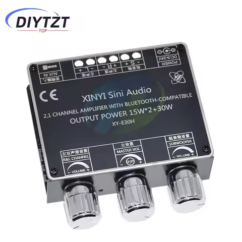 XY-E30H 2.1 Channel Bluetooth 5.1 Audio Power Amplifier Board 2X15W+30W High And Low Bass Stereo Sub