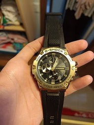 CASIO 卡西歐 G-SHOCK 藍牙連線 時尚黑金太陽能腕錶 GST-B100GB-1A9