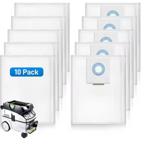 10PCS 496187 Filter Bag for Festool Dust Extractor CT 26 / CTM 26 E/CTL 26 E Cleantec SC FIS-CT 26/5