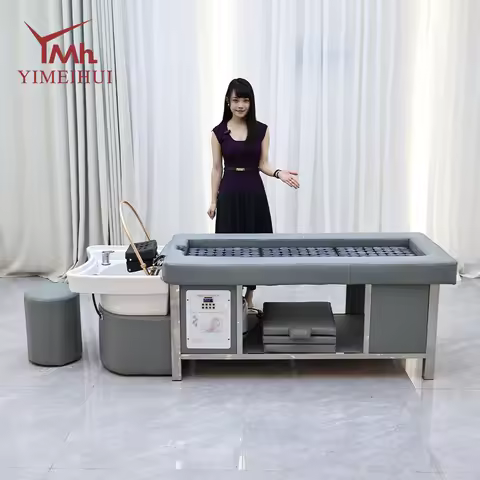 Customized Wash Hair Head Spa Beds Moxibustion Shampoo Bed Electric Hair Salon Spa Head Bed With Ste