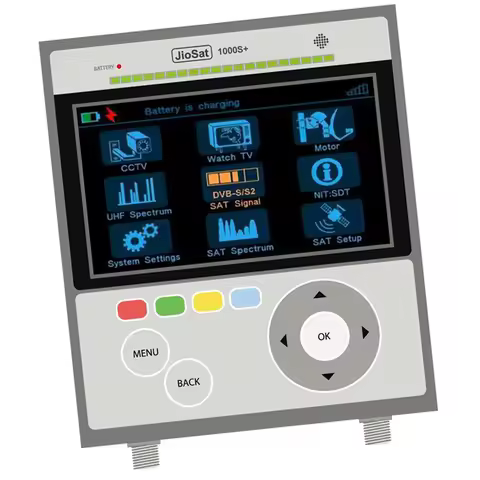 Jiosat 1000S+ Satellite Finder Meter 4.3 Inch Screen and 7.4V/5000mAh Battery Same Software Funtion 