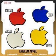 3D Embossed Apple Emblem 3D Acrylic Emblem Embossed Sticker Apple LOGO Emblem Accessories