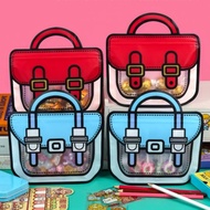 [10pcs] School Bag Ziplock Goodies Bag Cookies Plastic Packaging Bag Biscuit Zipper Storage Waterpro