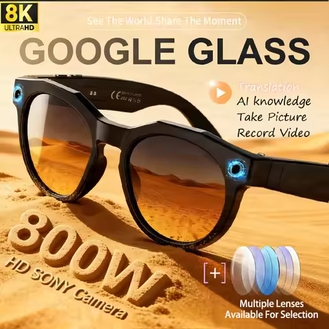 2026 New AI Smart Glasses 8K HD Photochromic Multifunction Bluetooth Call Voice Assistant Music Play
