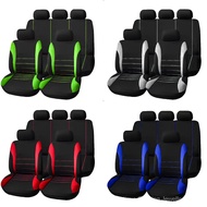 1 set / 9PCS car seat cover /WIRA / SAGA OLD / ISWARA / SAGA BLM/ FLX / WAJA / MYVI(car seat cover / Sarung Kusyen Kereta) for 5-seater front row And rear seats