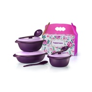 Ready stock Tupperware Purple Royale Serveware Petit Soup Serving set(3pcs)