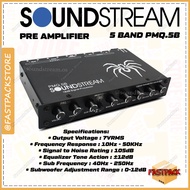 100% Original SOUNDSTREAM 5 Band PMQ.5B OR 7 Band PMQ.7B: Parametric Pre-Amp with Subwoofer Output