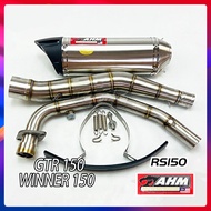 AHM 51MM Exhaust Pipe Set For GTR 150 WINNER 150 Full Set With Elbow 32MM/35MM