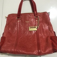Bonia Red Handbag Preloved Original - tas bonia second
