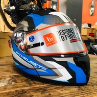 MT Helmet Atom SV Flip Up Fullfaced Double Visor Helmet Hybrid Blue