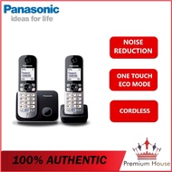 PANASONIC KX-TG6812MLB CORDLESS PHONE 2 HANDSETS RECHARGEABLE 1.8" LCD