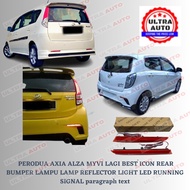 PERODUA AXIA ALZA MYVI LAGI BEST ICON REAR BUMPER LAMPU LAMP REFLECTOR LIGHT LED RUNNING SIGNAL