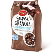 EMCO SUPER GRANOLA NO ADDED SUGAR FRUITS&NUT/STRAWBERRIES/CHOCOLATE&COCONUT 500G