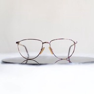 河水山 - 東京碎點紫日青春之時 金絲雕花鏡橢圓框眼鏡 / glasses