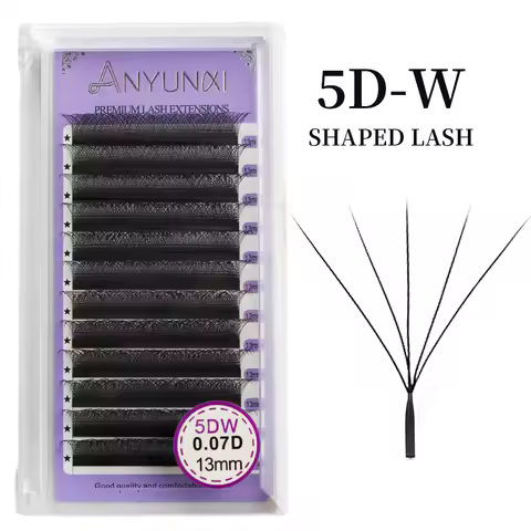 5D W Shape Lashes Soft Faux Mink Eyelash Extension Supplies Automatic Flowering Premade Volume Fans 