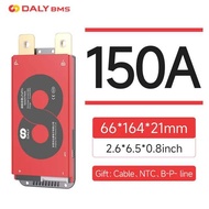 Daly BMS 12V 24V 36V 48V 60V 72V 18650 Batt 3S 4S 7S 8S 13S 14S 15S 16S 20S 24S Li-ion LiFePO4 150A 