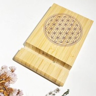 生命之花原木手機架/平板架手機支架平板支架客製化神聖幾何