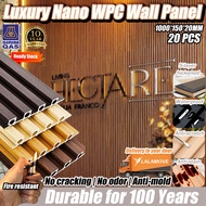 Extra 10% off with coupon】20PCS NANO Fluted Wall Panel 3.5FT-Premium WPC Wood Panel PVC Panel Board 