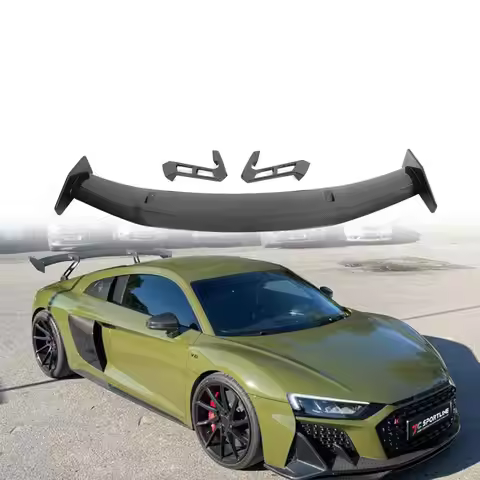 JC Sportline Custom Dry Carbon Fiber Rear High Wing Spoilers for Audi R8 V10 GT Performance Coupe 2-