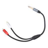 [MEET] 6.35mm Stereo Male To 2 Male Cable 11.8 Inch 6.35mm Stereo Male Y Splitter Converter Cable Ad