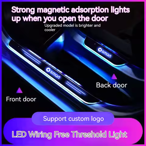 For Smart Fortwo 451 452 450 453 EQ Forfour Coupe Mega Car Wireless LED Welcome Pedal Threshold Ligh