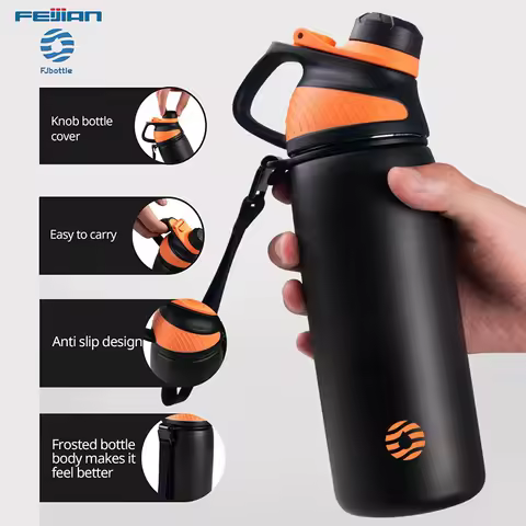 Fjbottle Thermos Cup Stainless Steel Double Wall Vacuum Flasks Magnetic Lid Leak Proof 1000ML Outdoo