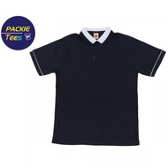 NAVY BLUE/WHITE COTTON INTERLOCK 60% COTTON/40% POLYESTER COLLAR SHORT SLEEVE TSHIRT CI1201 OREN SPO