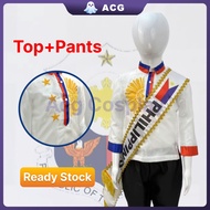 Philippine Costume for Kids barong kids Philippine Flag Inspired UN Costume buwan ng wika costume