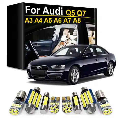 Interior LED Light Kit Canbus For Audi A3 S3 8L 8P 8V A4 S4 B5 B6 B7 B8 A5 S5 A6 S6 C5 C6 C7 A7 S7 A