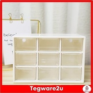 9 Slot Mini Plastic Drawer Stationery Organizer Box Drawer Jewelry Storage Box