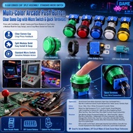 1Pc Round LED Arcade Push Button Switch, Illuminated Light Up Button for DIY Arcade Game Machine