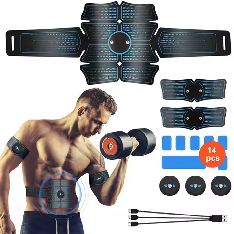EMS Abdominal Massager Muscle Stimulator Abs Trainer Fitness Training Gear Electrostimulator Workout