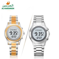 Al-Harameen 6381 Steel- Qiblat Watch Jam Azan Kiblat Solat Digital Lelaki Perempuan Solat Watch Read