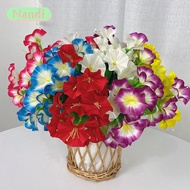 7-Fork Artificial Morning Glory Trumpet Flowers - Lifelike  Fake Blooms for Home Decor, Wedding Cent