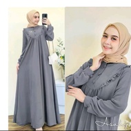 Asahy Dress Busui/Gamis Wanita Muslim Bahan Crinkle Airflow Premium/Gamis KondanganModel Terbaru2023