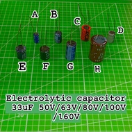 Electrolytic capacitor 33uF 50V/63V/80V/100V