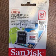 Sandisk 64GB micro sd卡 class10 80MB/S