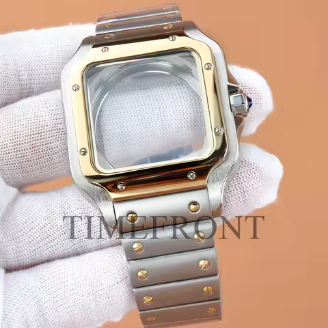 NH35 38mm Square Watch Case For Modified Santos Stainless Steel Bracelet Fit Seiko NH35 NH36 NH38 Au