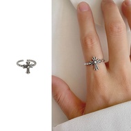 S925 silver-plated freesize open ring, unique fashion accessory for men and women (89)