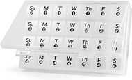 Large Monthly Pill Organizer, 28 Day Pill Box 1 time a Day, 4 Weeks one Month Pill Case Container,Travel Friendly Medicine Organizer for Vitamins, Fish Oils, Supplements