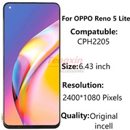 6.43" For OPPO Reno 5 Lite CPH2205 Touch Screen Digitizer Assembly Replacement OPPO Reno 5 Lite LCD Display With Frame
