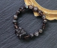 能量原石-埃及預言石x冰曜石x切面黑膽石x閃靈鑽x椰殼x銀曜石手鍊